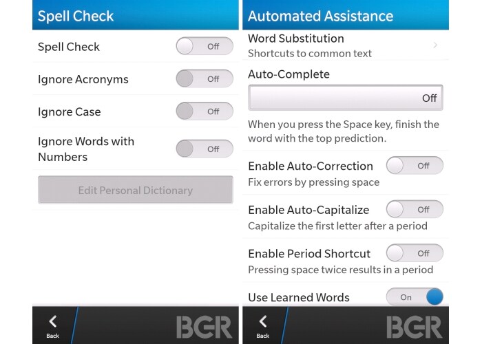 BlackBerry 10 comes with a new soft-keyboard that learns user habits and gets better at predicting input over time.(Image Credit: BGR)