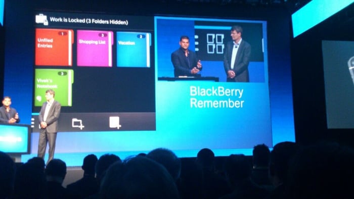 BlackBerry Remember is another new software feature that will allow device users to stay organised with files, tasks and notes. It also brings Evernote Integration.