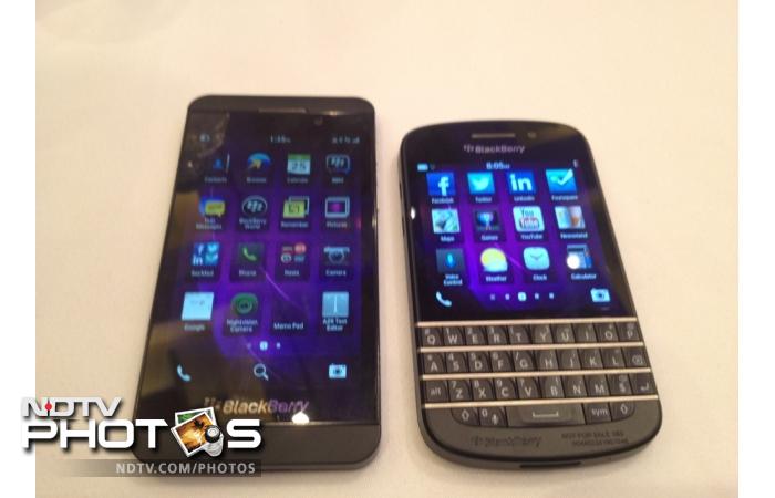 BlackBerry Z10 (Left) and BlackBerry Q10.