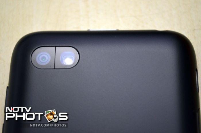 The 5-megapixel rear camera and the LED flash are located at the back towards the top left.