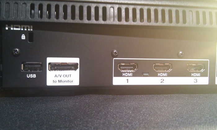 3 HDMI inputs and one USB input alongside a HDMI out at the rear of the console. (Photo: Sameer Mitha)