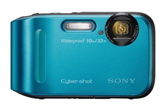 The TF1 model has a 16.1 MP Super HAD CCD sensor with a 4x optical Sony zoom lens. It is waterproof (up to 33ft), dustproof, shockproof and freeze proof.