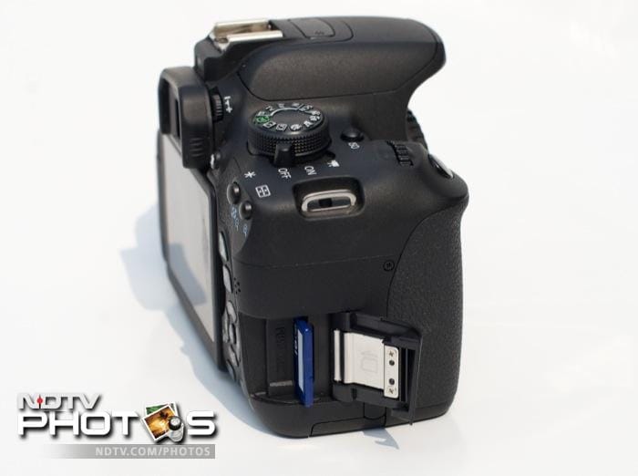 The memory card slot is located on the side of the Canon 700D, which means you don't have to take the camera off the tripod if you need to change the memory card in the middle of a shoot. Image credit: Gagandeep Singh Sapra