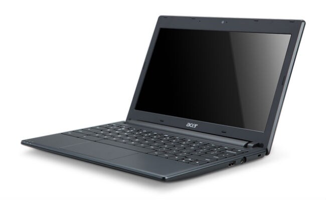 The Acer Chromebook sports a 11.6-inch screen and an Intel Atom dual-core processor