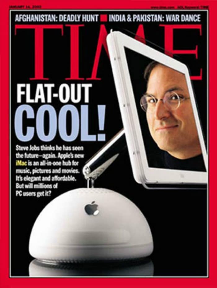 <b>Time, January 2002</b>: iMac launch