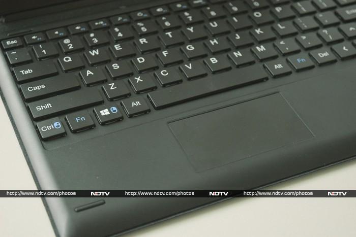 The keyboard case also has an integrated trackpad.