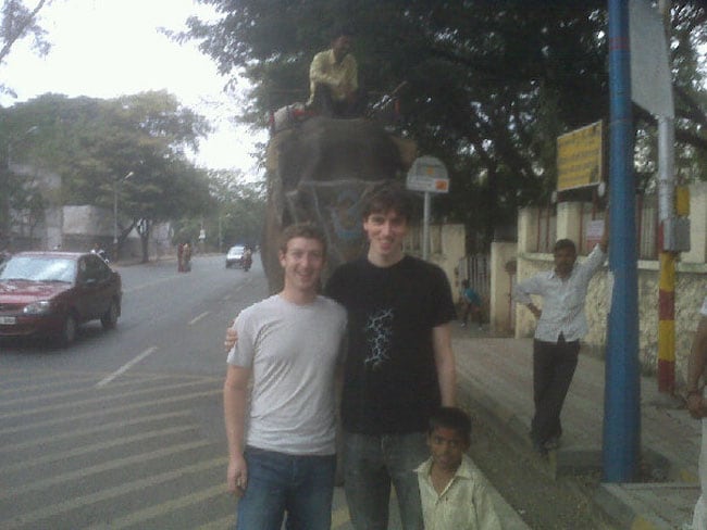 In India last year, Mark discovered the explorer in him as he roamed the streets. He captions his Facebook image as, "I'm in India this week for vacation. I'll be attending a good friend's wedding and checking out a few cities while I'm here."