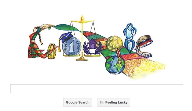 14 November, 2013 - Children's Day
<br />
<a href="http://gadgets.ndtv.com/others/news/google-india-announces-winner-of-doodle4google-contest-445353">Read more</a>