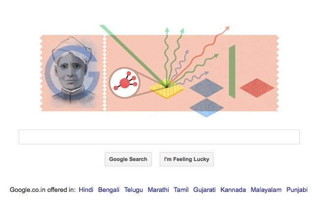 7 November, 2013 - Sir CV Raman<br />

<a href="http://gadgets.ndtv.com/others/news/c-v-ramans-125th-birth-anniversary-marked-by-a-google-doodle-442675">Read more</a>