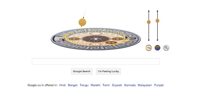 18 September 2013 - Leon Foucault<br />
<a href="http://gadgets.ndtv.com/others/news/leon-foucaults-194th-birthday-celebrated-with-an-interactive-google-doodle-420165">Read more</a>