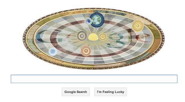 19 February 2013 - Nicolaus Copernicus <a href="http://gadgets.ndtv.com/others/news/nicolaus-copernicuss-540th-birthday-marked-by-google-doodle-332613" target="_blank">Read more</a>