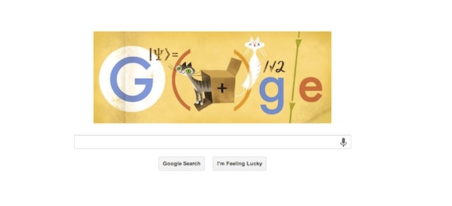 12 August 2013 - Erwin Schrodinger <br /> <a href="http://gadgets.ndtv.com/others/news/google-doodle-celebrates-erwin-schrodingers-126th-birthday-404507">Read more</a>