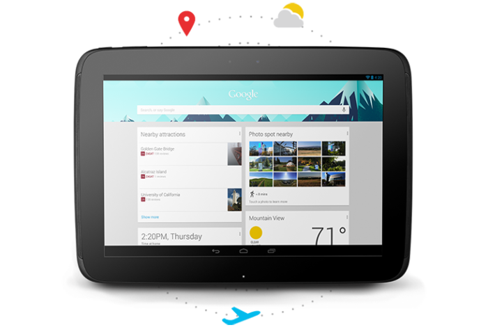 The Nexus 10 runs on Android 4.2 that brings an improved Google Now with more cards stating flight information, hotel confirmations, shipping details and restaurant reservations and multiple user sign in.