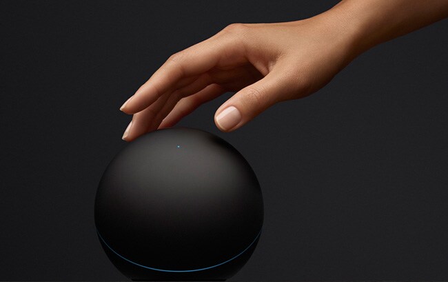 The Nexus Q is a home entertainment that sends content from your personal collection or YouTube to your existing TV and speaker systems.