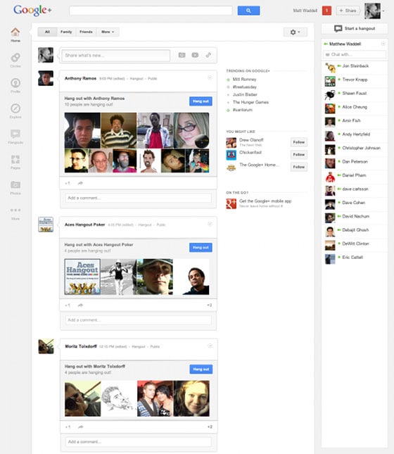 An easy way to join a hangout, directly from the stream