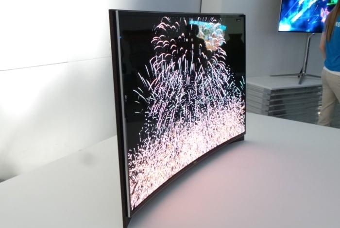 The curved panels use an organic chemical compound as a key material which emits light in response to an electric current.(Image credit: Rajiv Makhni)