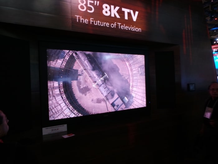 The world's first 85'' 8K TV. (Image credit: Rajiv Makhni)