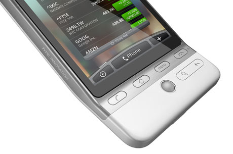 HTC Hero has bevelled edges and an angled bottom and is contoured to fit in the hand and against the face while on a call.