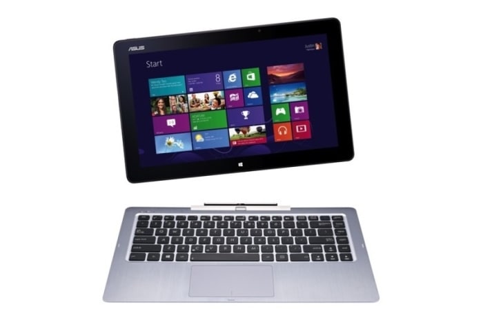 The Asus Transformer Book T300 comes with a 13.3-inch full-HD (1920x1080) display which can be detached from the laptop and used as a tablet.<br /> 	
<a href="http://gadgets.ndtv.com/laptops/news/asus-transformer-book-t300-laptop-with-detachable-tablet-display-unveiled-414807">Read more</a>