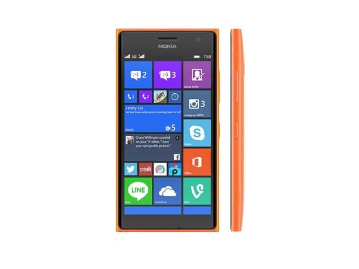 <a href="http://gadgets.ndtv.com/nokia-lumia-730-dual-sim-1949">Nokia Lumia 730 Dual SIM</a> runs Windows Phone 8.1.


<br /> 	

<a href="http://gadgets.ndtv.com/mobiles/news/lumia-730-dual-sim-and-lumia-735-selfie-focussed-smartphones-launched-586718"> Read more </a>