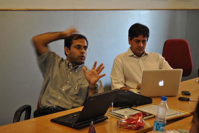 Prasanto and Vikram at the jury meet.