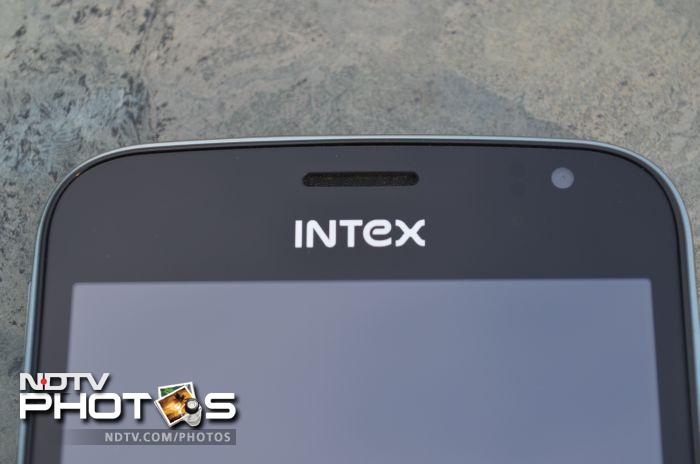 The earpiece grill has been placed above the Intex branding along with the 2-Megapixel front camera.