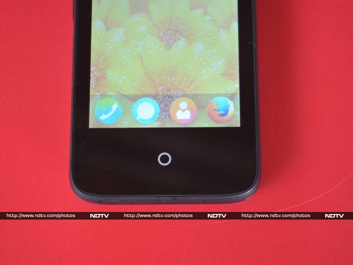 The phone houses a circular home button (outlined in a White colour), and also doubles up as an app switcher.