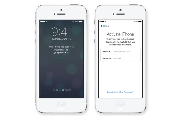 New security features in iOS 7 make it harder for anyone who's not you to use or sell your device. Now turning off Find My iPhone or erasing your device requires your Apple ID and password.