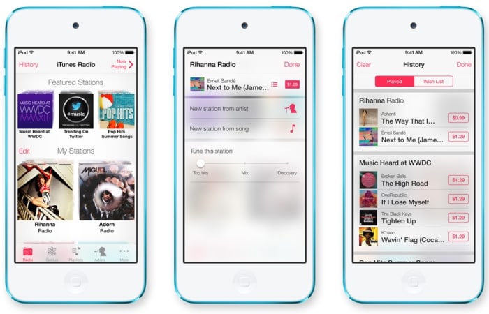 iTunes Radio features streaming radio stations as per your musical tastes and it's available on your iPhone, iPad, iPod touch, Mac, PC, and Apple TV for free.