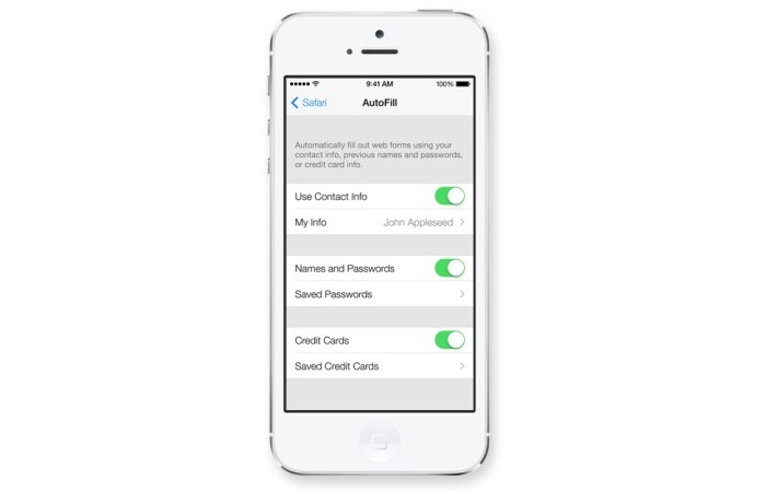 iCloud Keychain - iCloud can remember your account names, passwords, and credit card numbers for you.