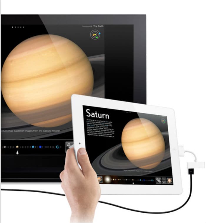 <b>Digital AV adaptor</b><br><br>
The Digital AV adaptor allows iPad users to view all their content on their HDTV while at the same time mirroring the content on the iPad.� The digital AV adaptor also allows for simultaneous charging. Another advantage - while playing games like Real Racing HD 2, the iPad can be used as the secondary screen as you play on TV.<br><br>
<b>Price:</b> Rs. 1100