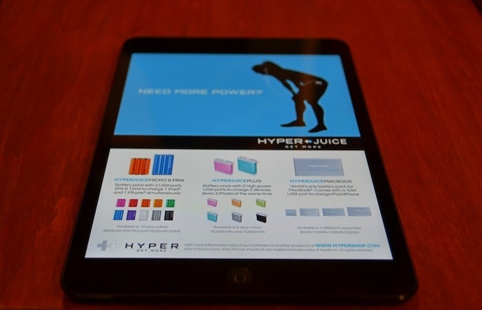 The low resolution iPad mini display may be a little bit underwhelming for those used to the 'Retina' quality.