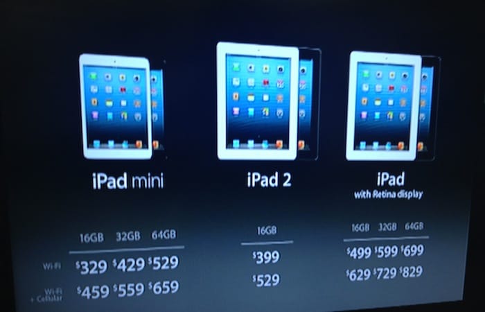 The iPad mini has been priced at $329 for the 16GB Wi-Fi only version. It will be available in 34 countries starting November 2.