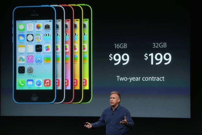 <a href="http://gadgets.ndtv.com/apple-iphone-5c-1027">iPhone 5c</a> will be available in 16GB and 32GB storage variants at a price of $99 and $199 with a 2 year contract in the US. Off-contract pricing is $549 (or Rs. 35,000 approximately, without the duties etc.) for the 16GB variant.