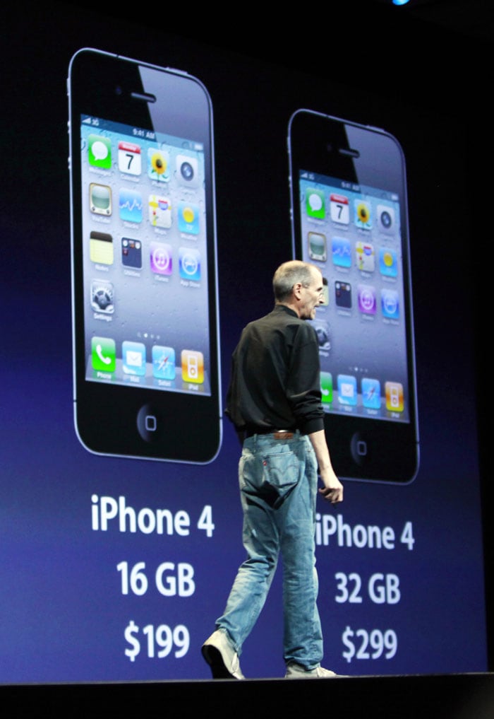 Talking to the audience about the success of the iPad that has so far sold over 2 million units in 10 countries, Jobs said it was changing the way people experience the Web. (Photo: AP)