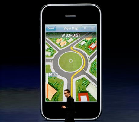 Scott Forstall, Senior Vice President of iPhone software, speaks about the new compass application for the iPhone at an Apple Worldwide Developers Conference in San Francisco, Monday, June 8, 2009.