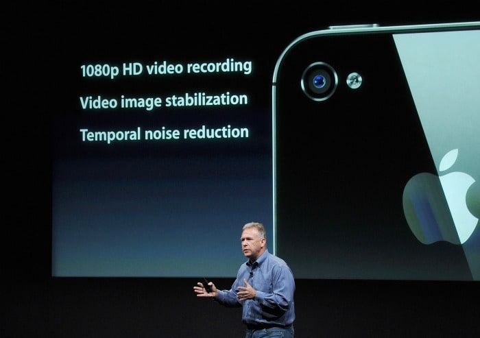 The camera on the iPhone 4S has 1080p video recording and image stabilisation. (Photo: AFP)