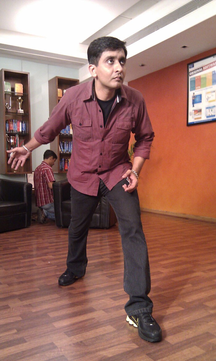 Gaming Guru Karan Patheja showing off his skills at bowling. (Photo: Sameer Mitha)