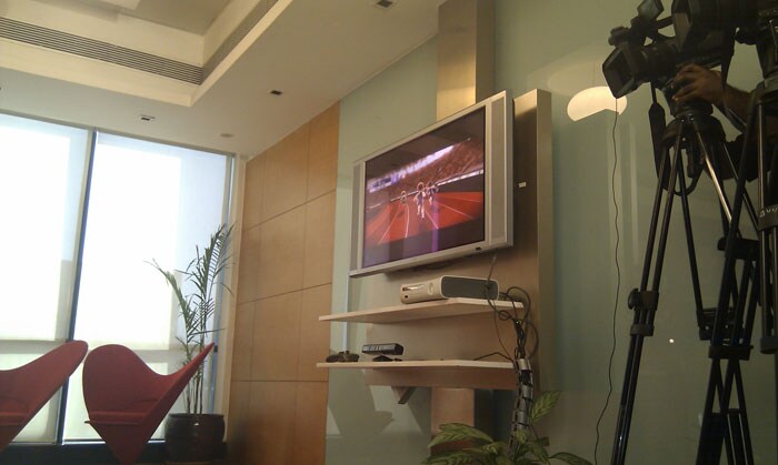 On the set; Gadget Guru captures moments with Kinect. (Photo: Sameer Mitha)