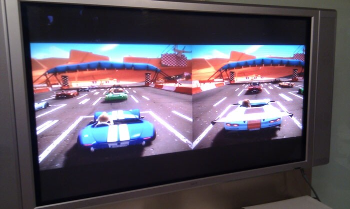 Have fun with multiplayer gaming. The Kinect camera can track full body motion of up to two people. (Photo: Sameer Mitha)