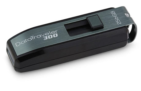 "The DataTraveler 300 will enable users to carry huge volumes of data with them everywhere they go &ndash; up to 365 CDs for example," said Kirsty Miller, product marketing manager &ndash; consumer, Kingston Technology Europe.