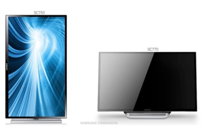 The SC770 and SC750 Touch Monitors from Samsung support up to 10 points of simultaneous multi-touch, letting users drag, rotate or select objects on the monitor using their fingers.
