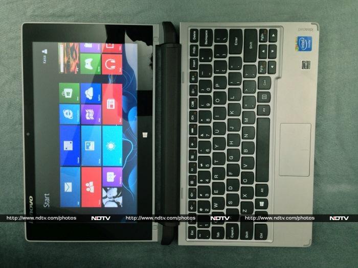 The Lenovo IdeaPad Flex 10 has a 10.91-inch touchscreen with a resolution of 1366x768.