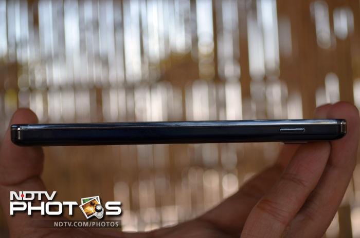 The power button is located on the right side of the phone.
