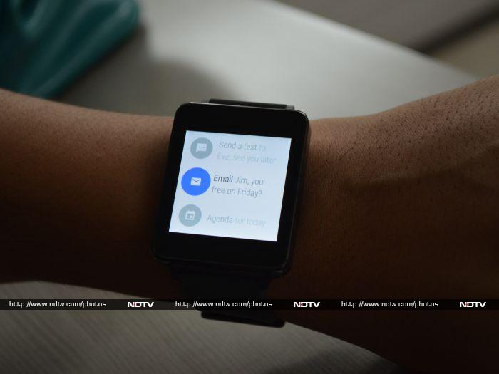 LG G Watch (above) and Samsung Gear Live come equipped with Google's voice recognition service and can perform simple tasks including checking email, sending text messages and carrying out an online search at users' voice command.