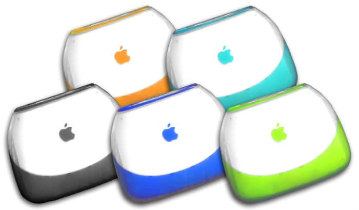 <b>iBook</b><br><br>
Not to be mistaken for the desktop, the iBook was a series of Apple's notebooks sold between 1996 and 2006. The iBooks were mainly targeted at the educational market and didn't boast of any exceptional specs. They did however have cool design and came in a variety of colours like "Tangerine", "Blueberry", "Graphite", "Indigo" and "Key Lime".
