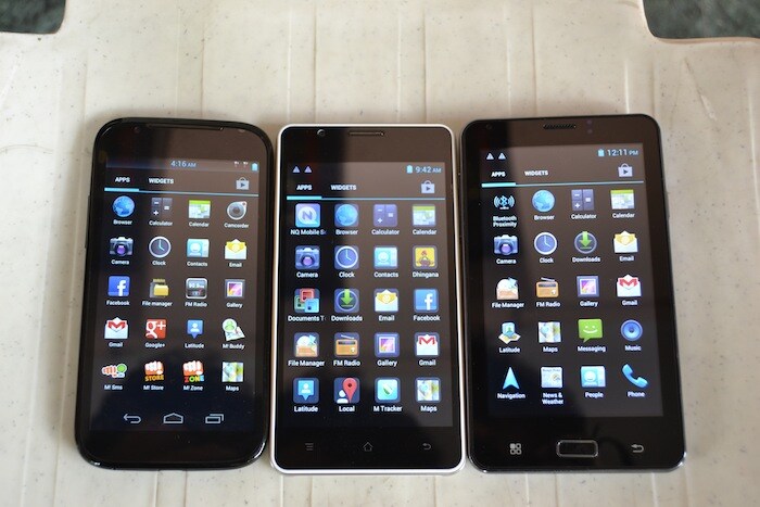 All three phones come with Android 4.0 Ice Cream Sandwich with minimum customisations.
