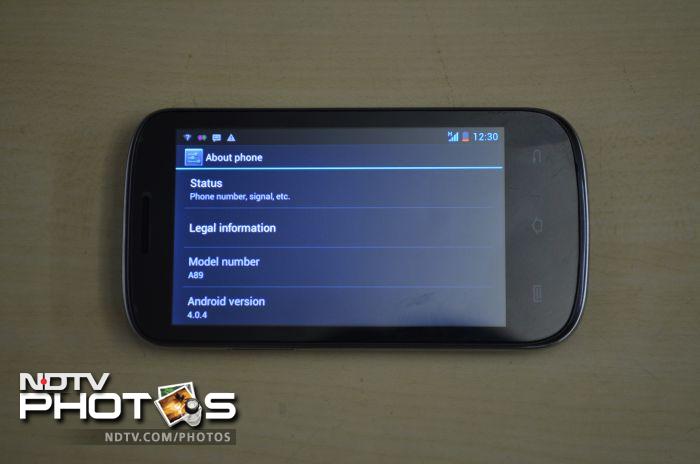 The Micromax A89 Ninja runs Android 4.0.4 (Ice Cream Sandwich).