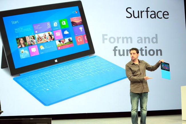 Panos Panay, General Manager, Microsoft Surface, enlightened audiences on the design and functionality of the Surface.