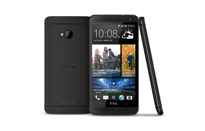 HTC One features a 4.7-inch screen with 1080p display. It is powered by a 1.7GHz quad-core Qualcomm Snapdragon 600 processor, runs Android 4.1 (Jelly Bean).<br />
Launch Price: Rs. 42,900.<br />
<a href="http://gadgets.ndtv.com/mobiles/news/htc-one-officially-launched-in-india-for-rs-42900-shipping-end-of-april-351497">Read more</a>